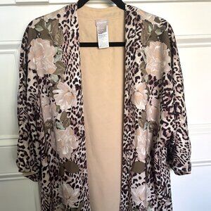 Chico's long floral cardigan